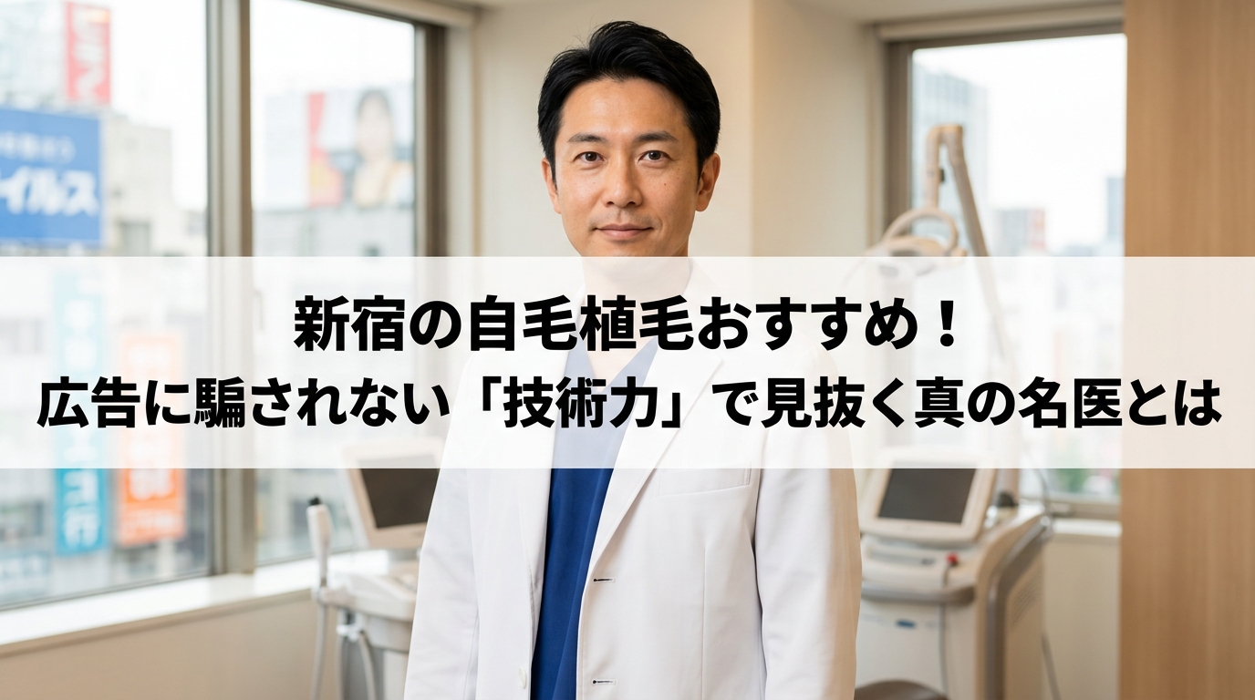 新宿の自毛植毛おすすめ！広告に騙されない「技術力」で見抜く真の名医とは