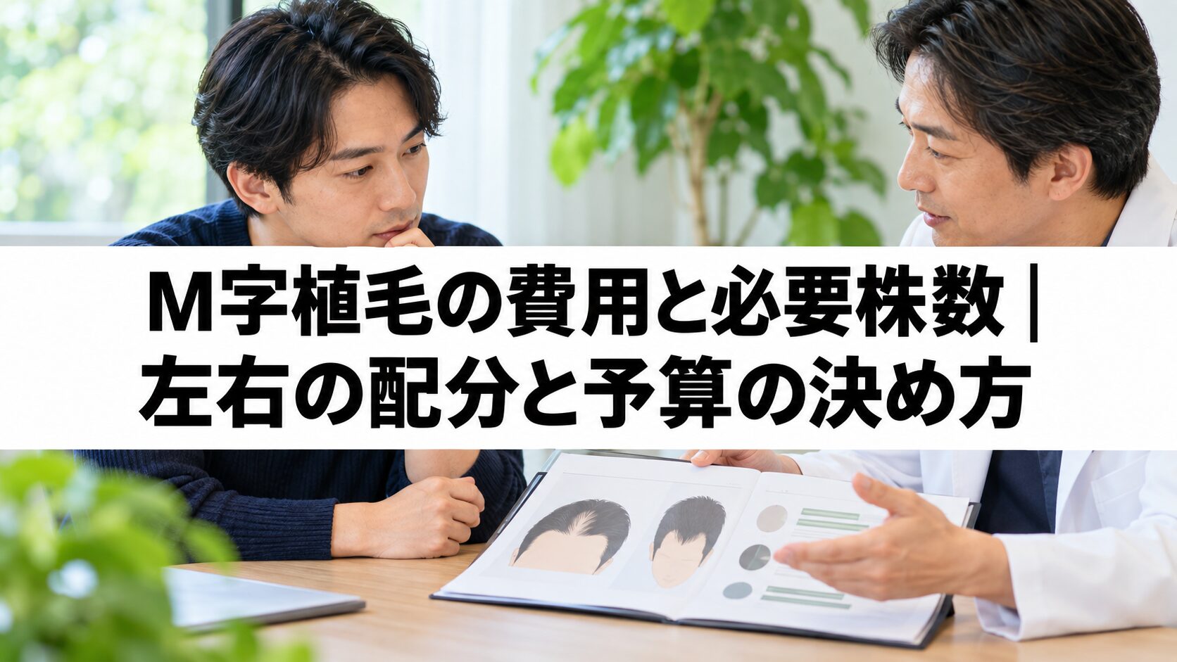 M字植毛で左右の範囲と株数を整理し予算を決める