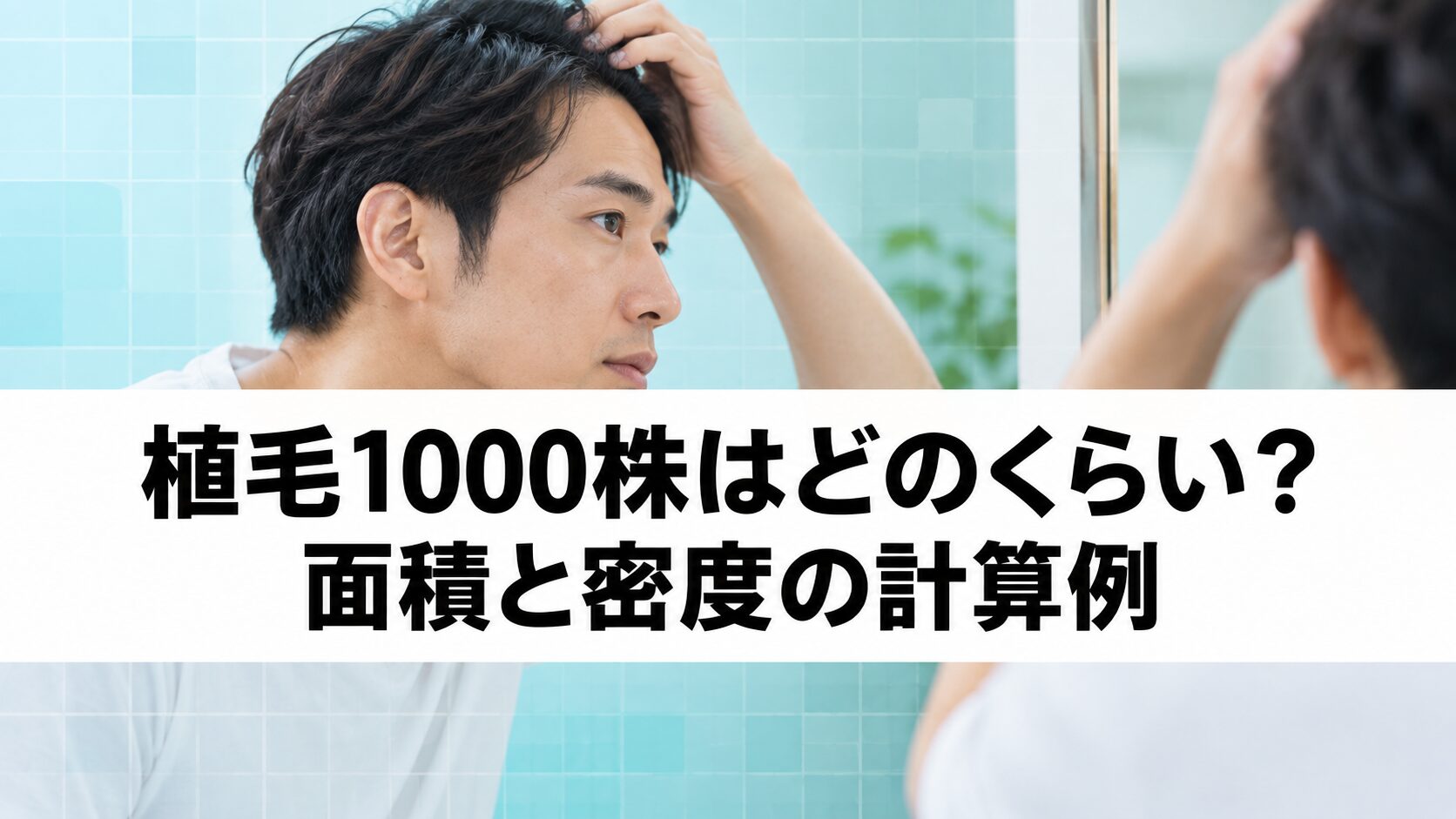 植毛1000株の面積と密度の計算例を示す記事のアイキャッチ