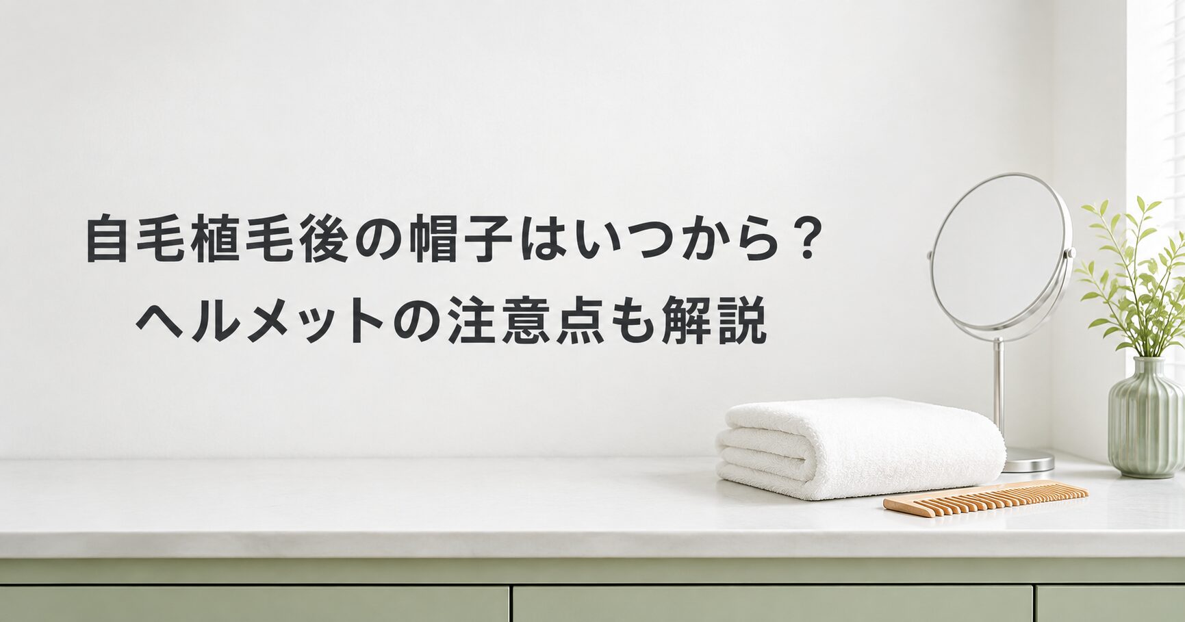 自毛植毛後の帽子はいつから？ヘルメットの注意点も解説