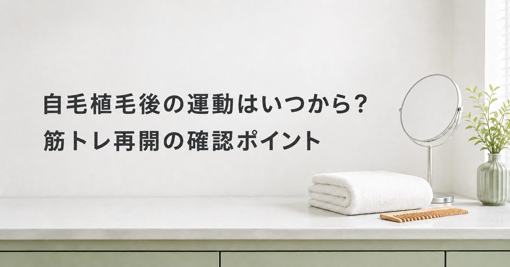 自毛植毛後の運動はいつから？筋トレ再開の確認ポイント