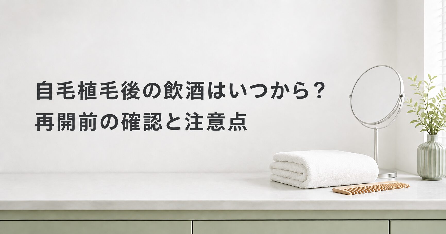 自毛植毛後の飲酒はいつから？再開前の確認と注意点