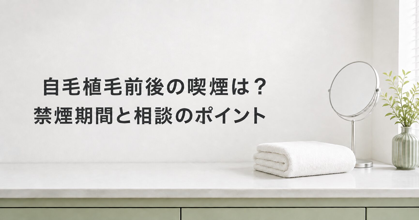 自毛植毛前後の喫煙は？禁煙期間と相談のポイント