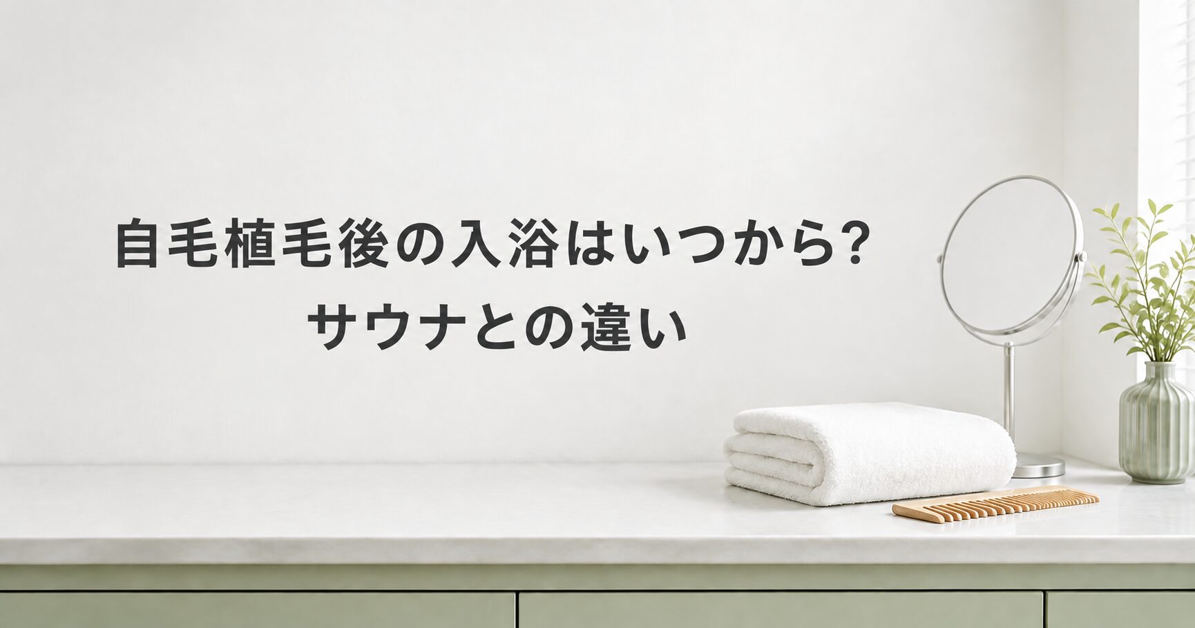 自毛植毛後の入浴はいつから？サウナとの違い