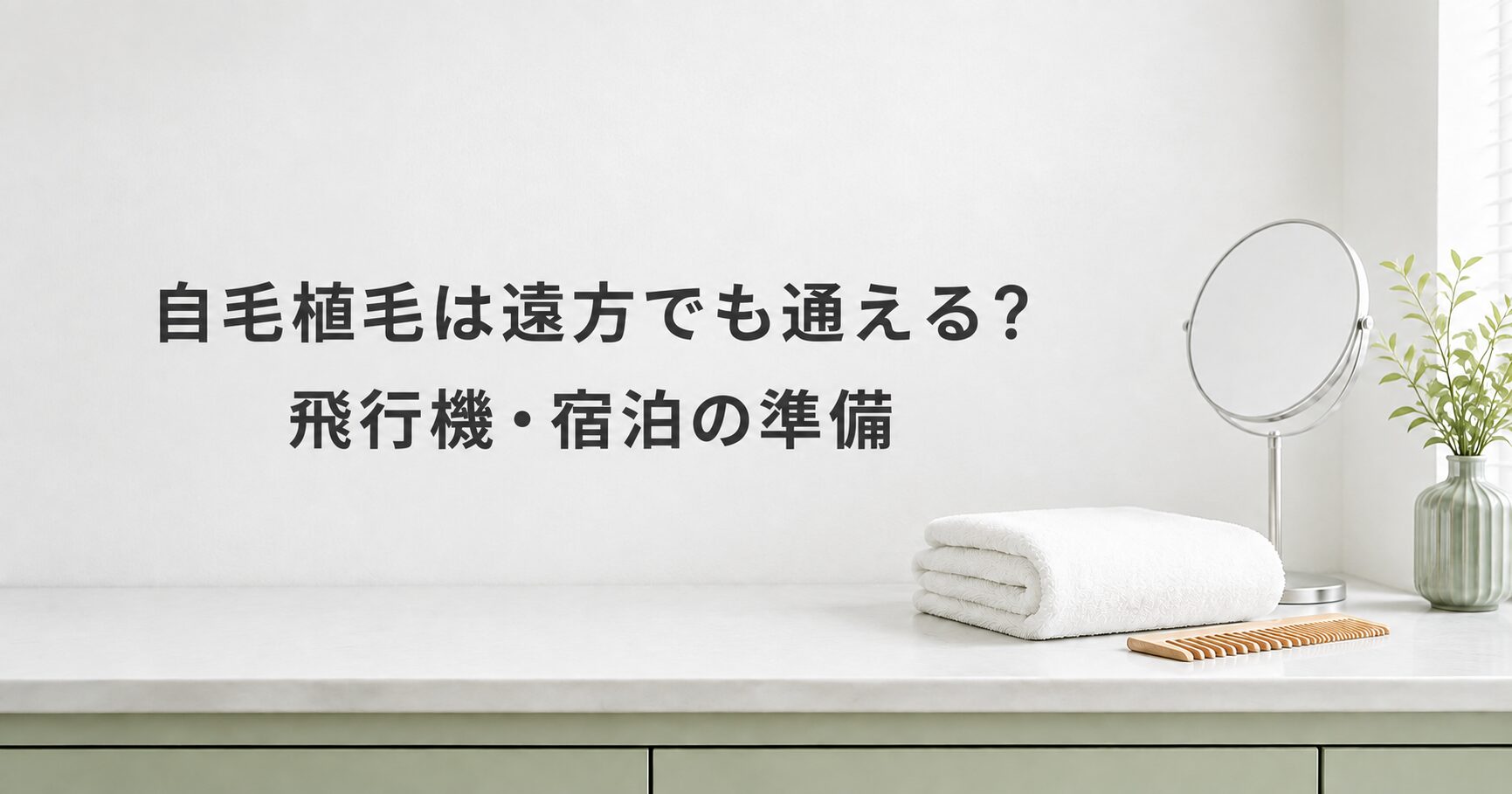 自毛植毛は遠方でも通える？飛行機・宿泊の準備