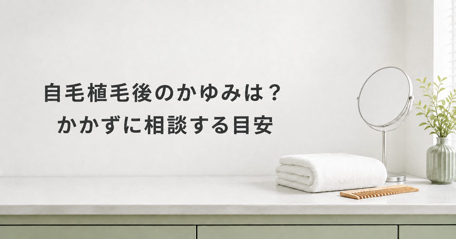 自毛植毛後のかゆみは？かかずに相談する目安
