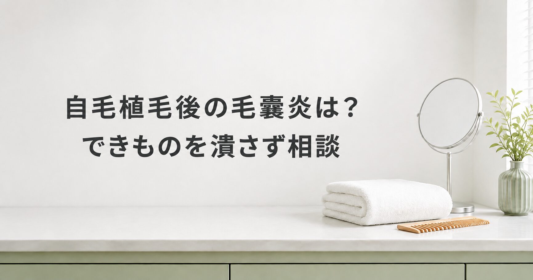 自毛植毛後の毛嚢炎は？できものを潰さず相談