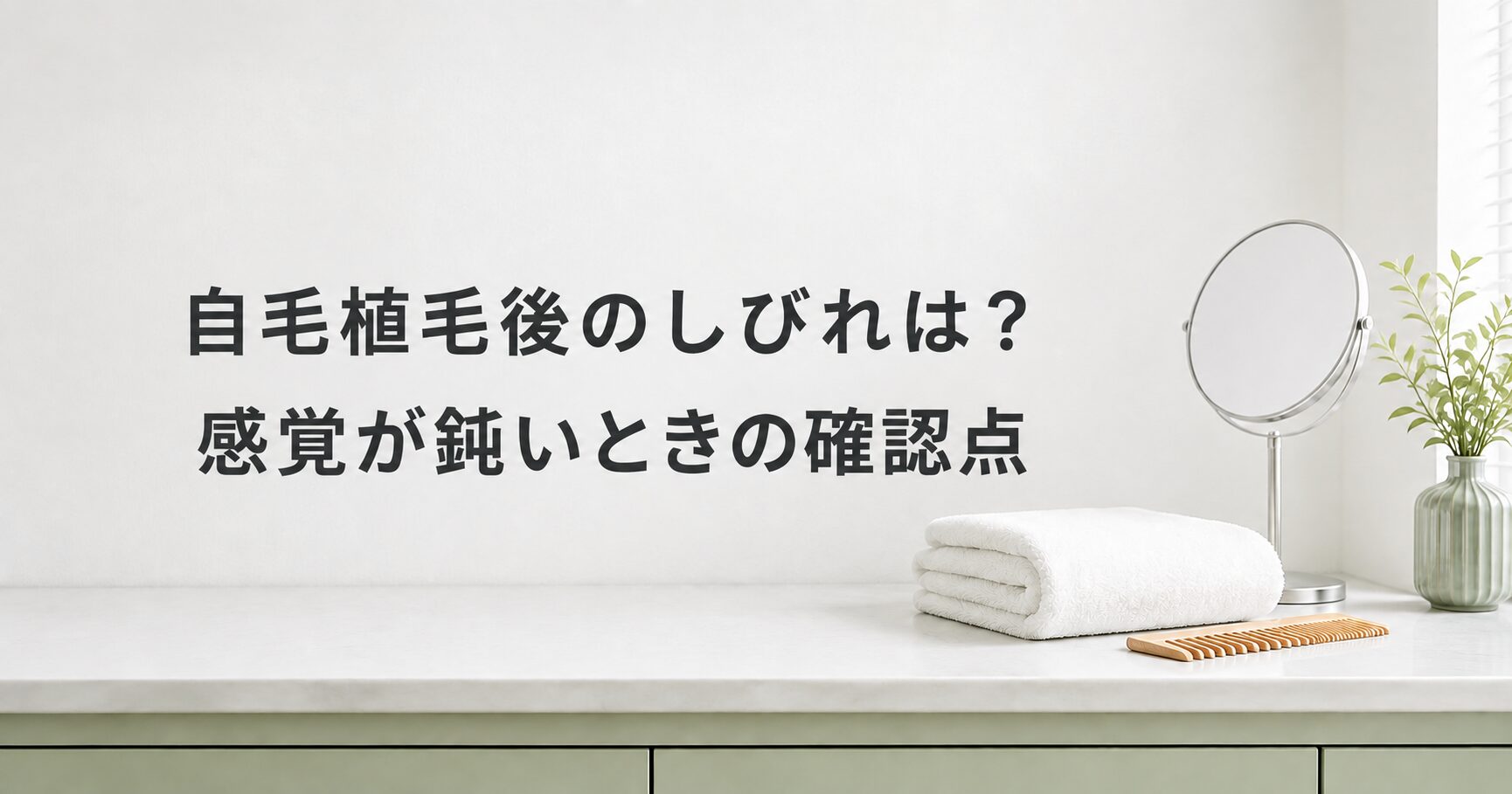 自毛植毛後のしびれは？感覚が鈍いときの確認点