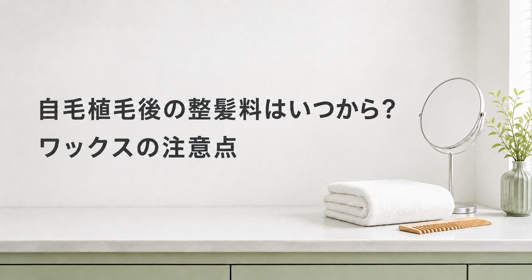 自毛植毛後の整髪料はいつから？ワックスの注意点