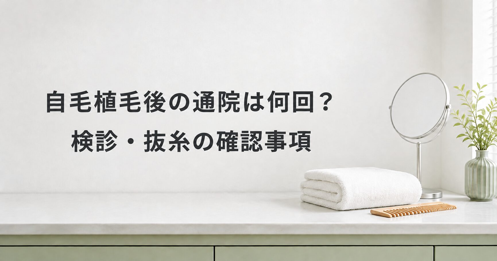 自毛植毛後の通院は何回？検診・抜糸の確認事項