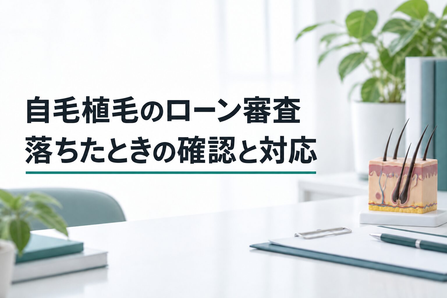 自毛植毛のローン審査｜落ちたときの確認と対応（解説用のイメージ画像）