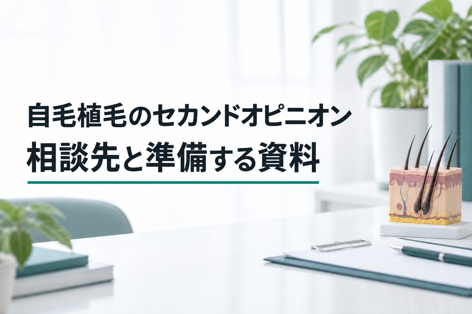 自毛植毛のセカンドオピニオン｜相談先と準備する資料（解説用のイメージ画像）
