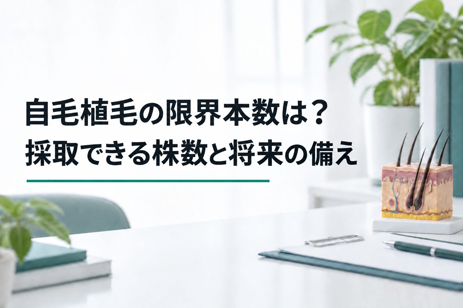 自毛植毛の限界本数は？採取できる株数と将来の備え（解説用のイメージ画像）