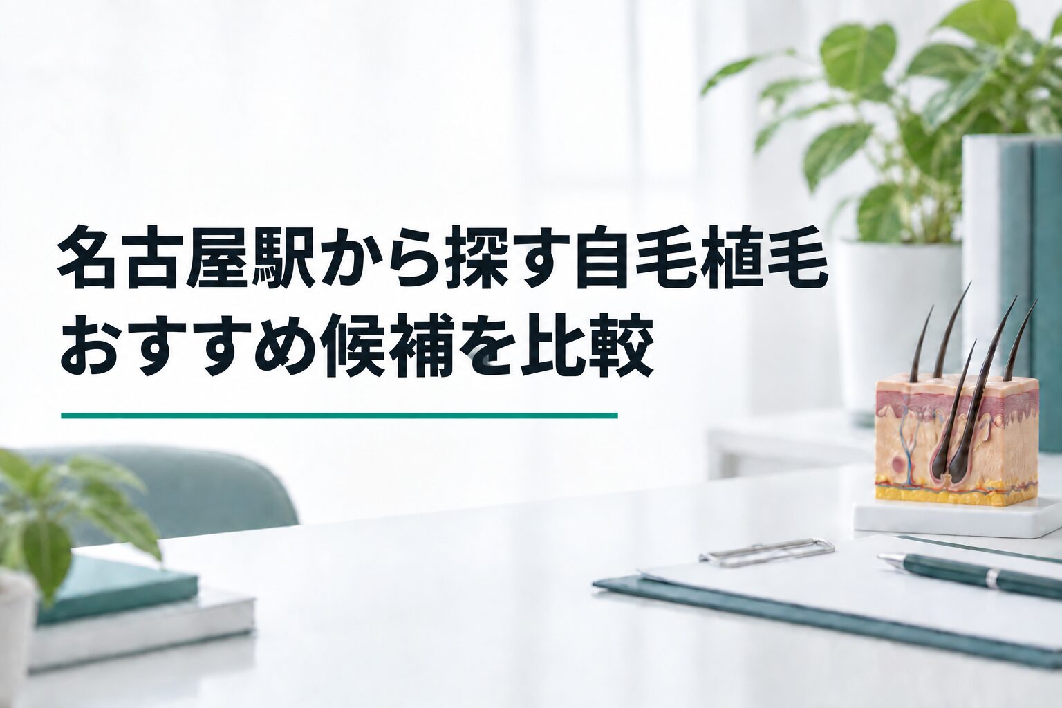 名古屋駅から探す自毛植毛｜おすすめ候補を比較（解説用のイメージ画像）