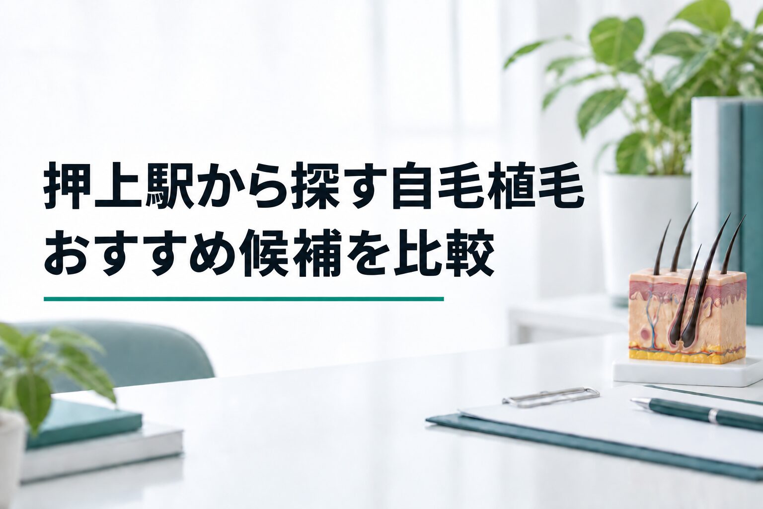 押上駅から探す自毛植毛｜おすすめ候補を比較（解説用のイメージ画像）