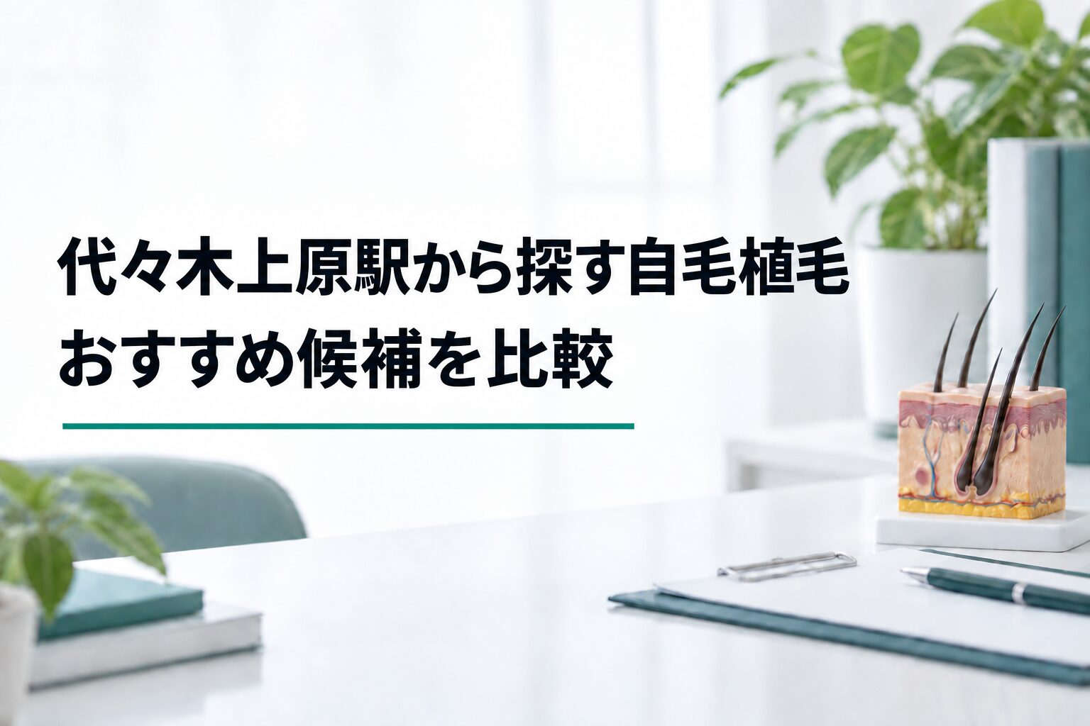 代々木上原駅から探す自毛植毛｜おすすめ候補を比較（解説用のイメージ画像）