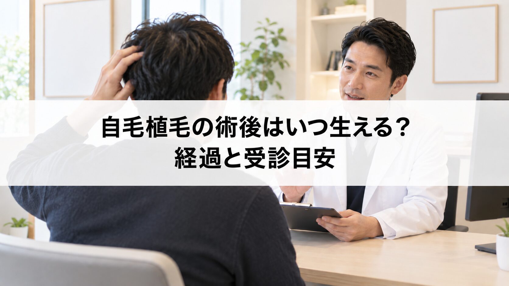 自毛植毛の術後はいつ生える？経過と受診目安（解説用イメージ）