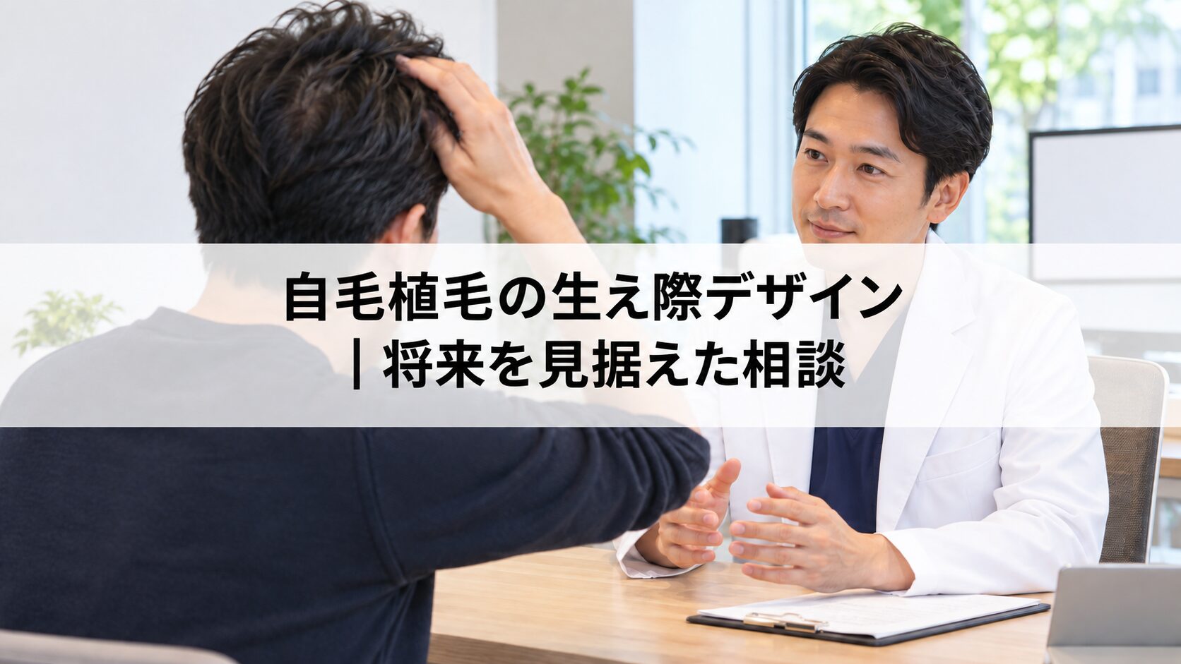 自毛植毛の生え際デザイン｜将来を見据えた相談（解説用イメージ）