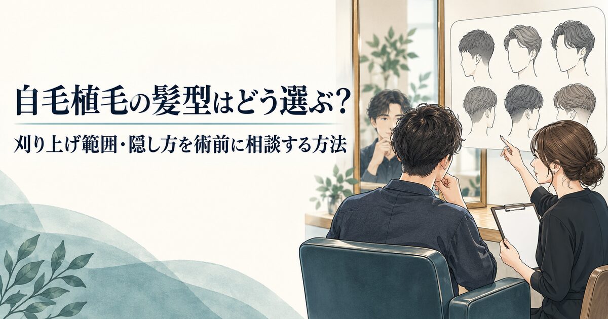 自毛植毛の髪型はどう選ぶ？刈り上げ範囲・隠し方を術前に相談する方法
