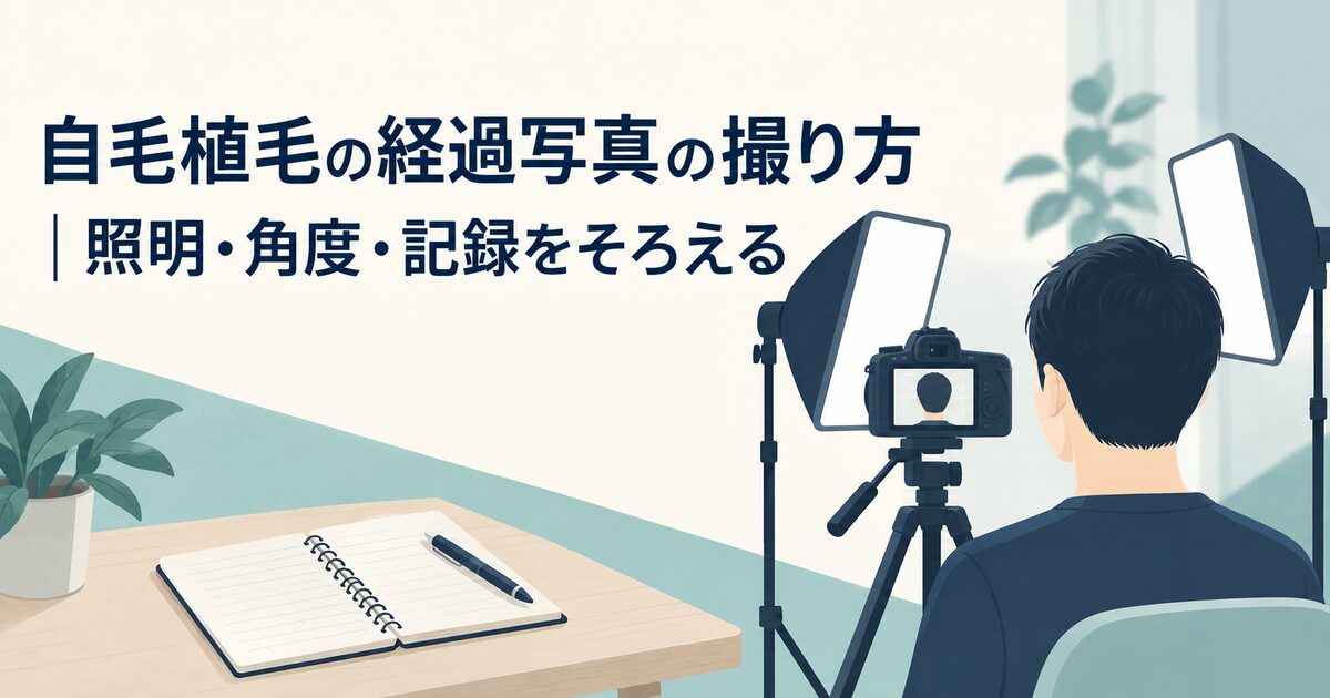 自毛植毛の経過写真の撮り方｜照明・角度・記録をそろえる